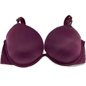 Victoria’s Secret Pink Super Push Up Bombshell padded bra Maroon 32DD